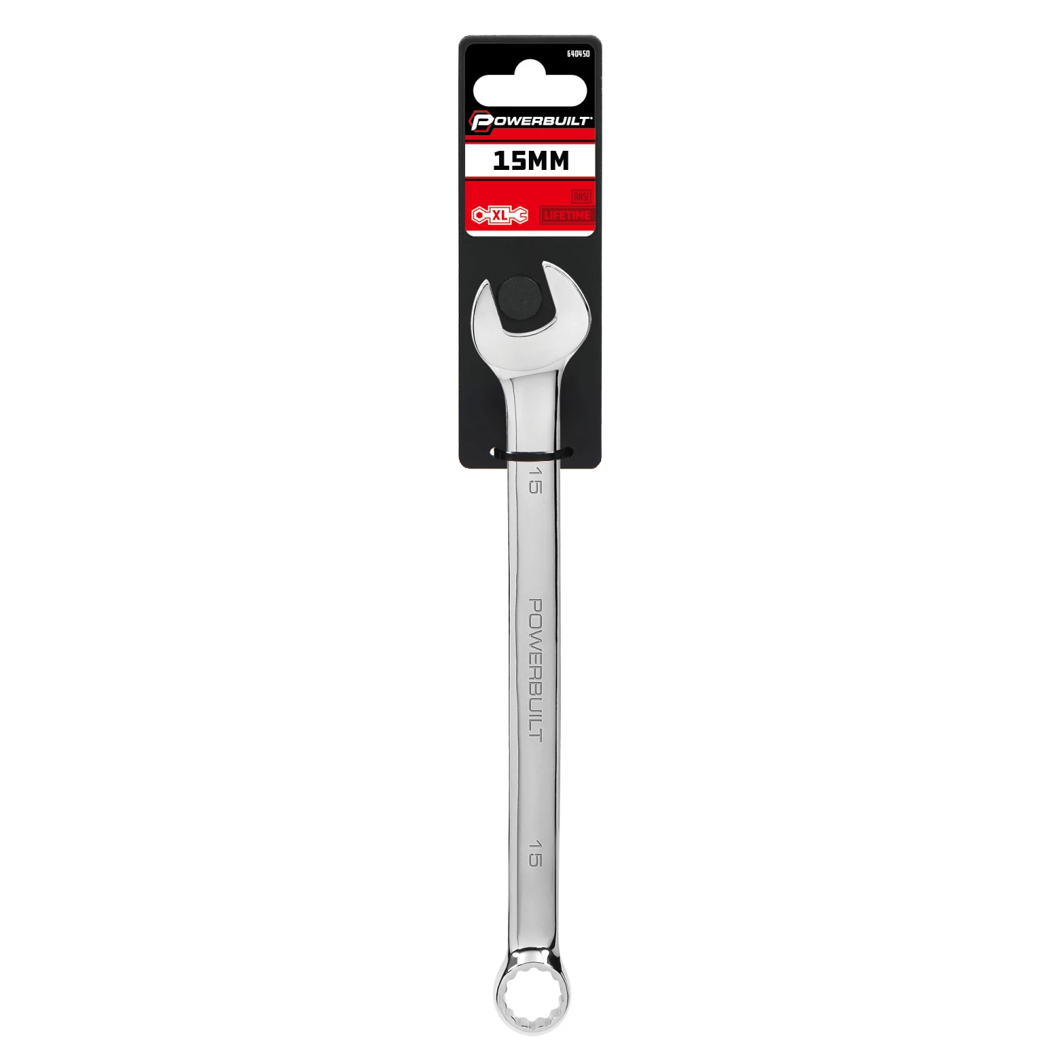 Powerbuilt 15 MM Fully Polished Long Pattern Metric Combination Wrench - 640450 6 Powerbuilt 15 MM Fully Polished Long Pattern Metric Combination Wrench - 640450 - Image 6