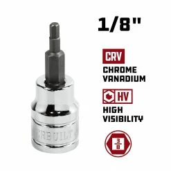 Powerbuilt 3/8 Inch Drive x 1/8 Inch Hex Bit Socket - 940143 -Powerbuilt Tools Store Online 1 82020940143 02