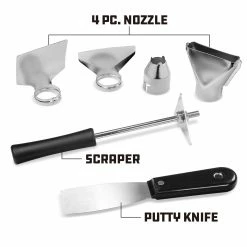 Powerbuilt 1500W Heavy Duty Heat Gun Kit - 240068 -Powerbuilt Tools Store Online 240068 03