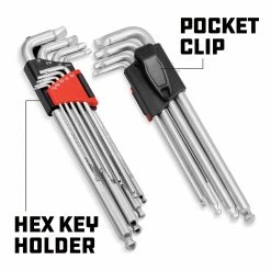 Powerbuilt 9 Piece Zeon SAE Hex Key Wrench Set for Damaged Fasteners - 240096 -Powerbuilt Tools Store Online 240096 04