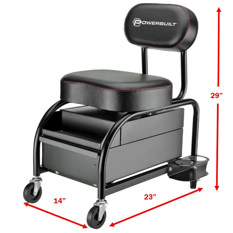 Powerbuilt Professional Detailer Roller Seat - 240299 5 Powerbuilt Professional Detailer Roller Seat - 240299 - Image 5