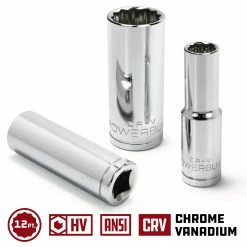 Powerbuilt 3/8 in. Drive x 14mm 12 Point Metric Deep Socket - 940064 -Powerbuilt Tools Store Online 3 820dr.20deep20socket 12pt 03 7