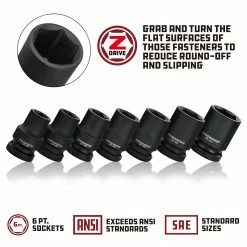 Powerbuilt 3/8 Inch Drive 7/8 Inch Impact Socket - 647452 6 Powerbuilt 3/8 Inch Drive 7/8 Inch Impact Socket - 647452 -Powerbuilt Tools Store Online 3 8in20standard20impact20socket sae 7