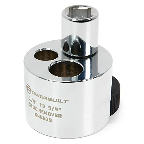 Powerbuilt 648639 1/4" to 3/4" Stud Extractor,Silver 1 Powerbuilt 648639 1/4" to 3/4" Stud Extractor,Silver