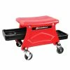 Powerbuilt Heavy Duty Compact Rolling Seat with Storage Trays - 240283