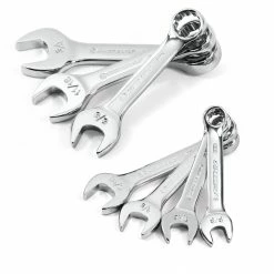 Powerbuilt 7 Piece SAE Stubby Combination Wrench Set - 640203