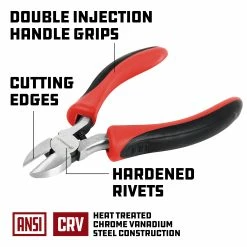 Powerbuilt 4 Inch Mini Diagonal Pliers - 640412 -Powerbuilt Tools Store Online 640412 03