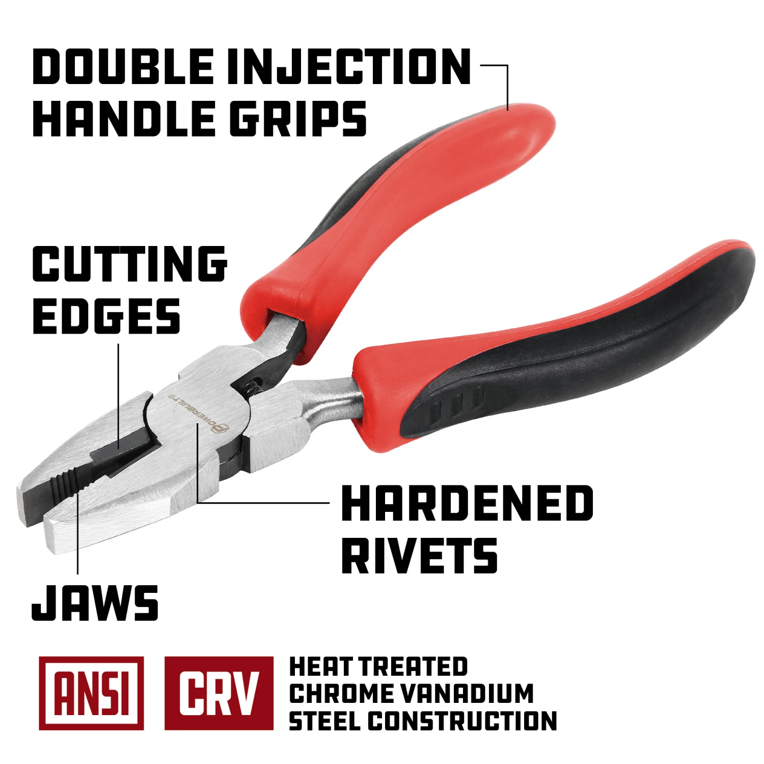 Powerbuilt 4-1/2 Inch Mini Linesman Pliers - 640413 3 Powerbuilt 4-1/2 Inch Mini Linesman Pliers - 640413 - Image 3