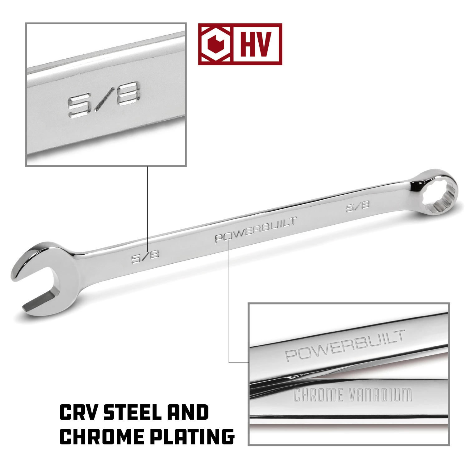 Powerbuilt 7 Piece SAE Long Pattern Combination Wrench Set - 640436 2 Powerbuilt 7 Piece SAE Long Pattern Combination Wrench Set - 640436 - Image 2