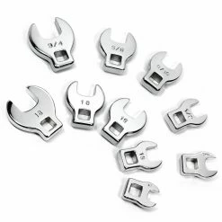 Powerbuilt 10 Piece 3/8 Inch Drive SAE and Metric Crowfoot Wrench Set - 640830