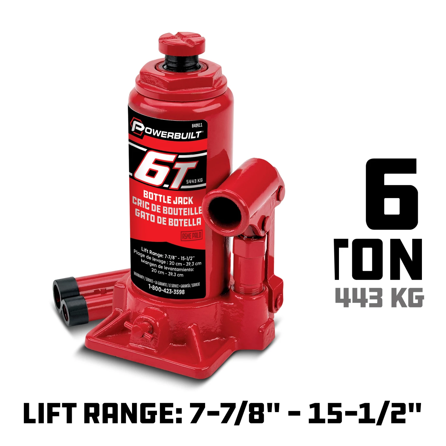 Powerbuilt 6 Ton Bottle Jack - 640911 5 Powerbuilt 6 Ton Bottle Jack - 640911 - Image 5
