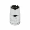Powerbuilt 3/8 Inch Drive x 3/8 Inch 12 Point Shallow Socket - 641002