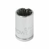 Powerbuilt 3/8 Inch Drive x 1/2 Inch 12 Point Shallow Socket - 641004