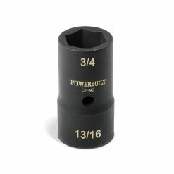 Powerbuilt 1/2 in. Double-End 3/4 in. x 13/16 in. SAE Flip Lug Nut Socket