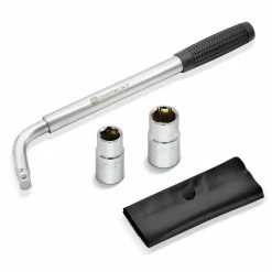 Powerbuilt Sliding Extending Lug Wrench w/2 Double-Side Lug Nut Sockets - 641184