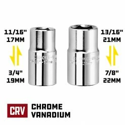 Powerbuilt Sliding Extending Lug Wrench w/2 Double-Side Lug Nut Sockets - 641184 -Powerbuilt Tools Store Online 641184 03
