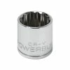 Powerbuilt 3/8 Inch Drive x 22 MM 12 Point Shallow Socket - 641221
