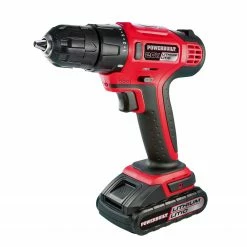 Powerbuilt 20V Lithium-Ion Cordless Drill 170 in lb Torque 18 Pos Clutch- 692873