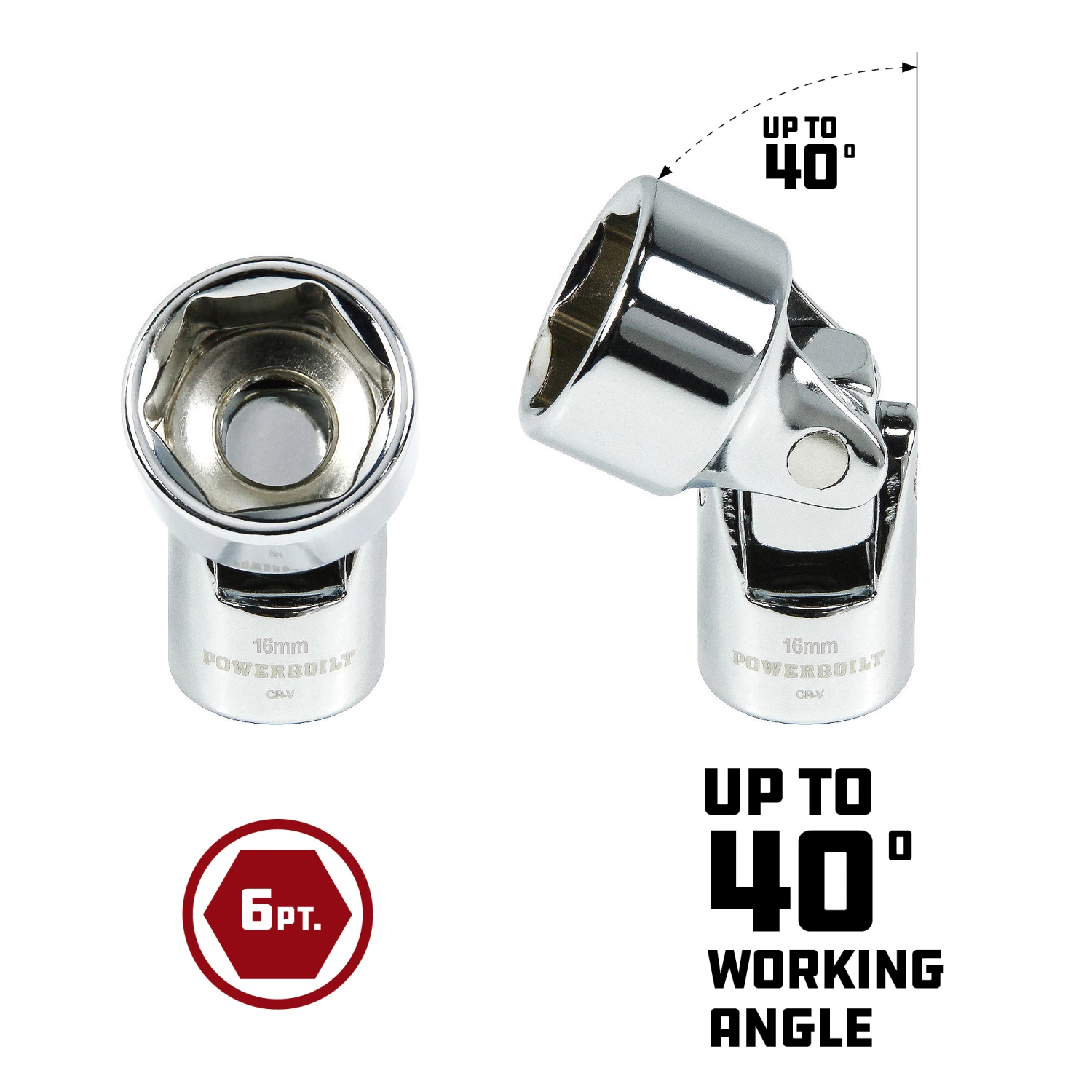 Powerbuilt 10 Piece 3/8 Inch Drive Metric Universal 6 Point Socket Set - 641715 4 Powerbuilt 10 Piece 3/8 Inch Drive Metric Universal 6 Point Socket Set - 641715 - Image 4