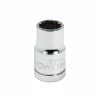 Powerbuilt 1/2 Inch Drive x 1/2 Inch 12 Point Shallow Socket - 642000