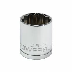 Powerbuilt 1/2 Inch Drive x 1-1/16 Inch 12 Point Shallow Socket - 642008