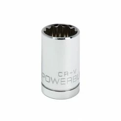 Powerbuilt 1/2 Inch Drive x 16 MM 12 Point Shallow Socket - 642014