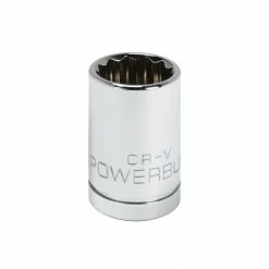 Powerbuilt 1/2 Inch Drive x 17 MM 12 Point Shallow Socket - 642015