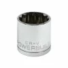 Powerbuilt 1/2 Inch Drive x 32 MM 12 Point Shallow Socket - 642025