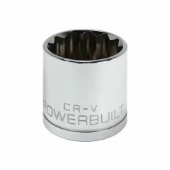 Powerbuilt 1/2 Inch Drive x 32 MM 12 Point Shallow Socket - 642025
