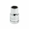 Powerbuilt 1/2 Inch Drive x 12 MM 12 Point Shallow Socket - 642031