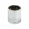 Powerbuilt 1/2 Inch Drive x 27 MM 12 Point Shallow Socket - 642034