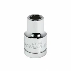 Powerbuilt 1/2 Inch Drive x 3/8 Inch 12 Point Shallow Socket - 642038