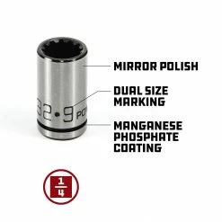 Powerbuilt 8 Piece 1/4 Inch Drive Universal Socket Set with Tray - 642053 -Powerbuilt Tools Store Online 642053 03