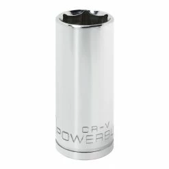 Powerbuilt 1/2 Inch Drive x 1 Inch 6 Point Deep Socket - 642207