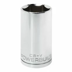 Powerbuilt 1/2 Inch Drive x 1-1/4 Inch 6 Point Deep Socket - 642216