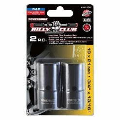 Powerbuilt 2 Pc. Flip Lug Nut Socket Set, 19mm x 21mm and 3/4 in. x 13/16 in. -Powerbuilt Tools Store Online 642398 05