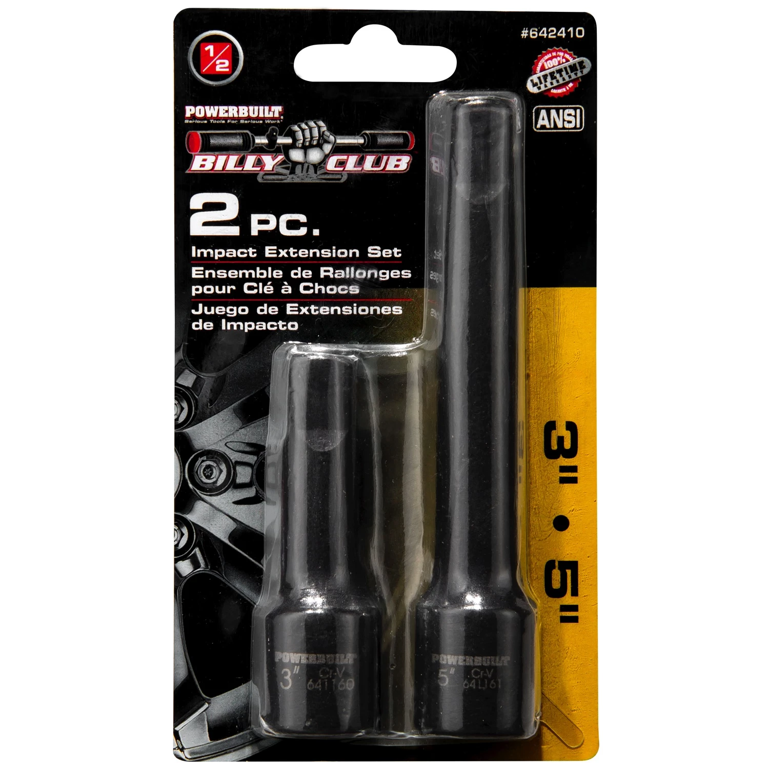 Powerbuilt 2 Pc. 1/2 in. Drive Impact Socket Extension Bar Set - 642410 2 Powerbuilt 2 Pc. 1/2 in. Drive Impact Socket Extension Bar Set - 642410 - Image 2