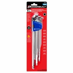 Powerbuilt 9 Piece SAE Stubby Long Arm Ball End Hex Key Wrench Set - 240099 9 Powerbuilt 9 Piece SAE Stubby Long Arm Ball End Hex Key Wrench Set - 240099 -Powerbuilt Tools Store Online 642673 05