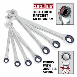 Powerbuilt 7 Piece SAE 100 Tooth Ratcheting Wrench Set - 642761 11 Powerbuilt 7 Piece SAE 100 Tooth Ratcheting Wrench Set - 642761 -Powerbuilt Tools Store Online 642761 02 1