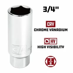 Powerbuilt 5 Piece 3/8 Inch Drive Spark Plug Socket Set - 640855 -Powerbuilt Tools Store Online 643006 3 420 1