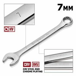 Powerbuilt 7 MM Fully Polished Metric Combination Wrench - 644111 -Powerbuilt Tools Store Online 644111 207mm 02