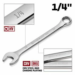 Powerbuilt 1/4 Inch Fully Polished SAE Raised Panel Combination Wrench - 644140 -Powerbuilt Tools Store Online 644140 1 420 02