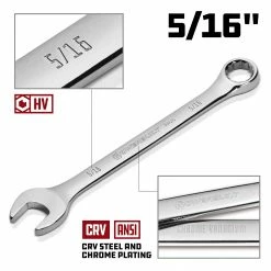 Powerbuilt 5/16 Inch Fully Polished SAE Combination Wrench - 644141 -Powerbuilt Tools Store Online 644141 5 1620 02