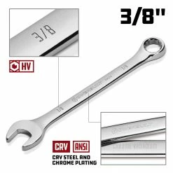 Powerbuilt 3/8 Inch Fully Polished SAE Combination Wrench - 644142 -Powerbuilt Tools Store Online 644142 3 820 02