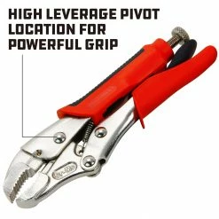 Powerbuilt 5 Inch Curved Jaw Locking Pliers W/ Inj Hndl - 645014 -Powerbuilt Tools Store Online 645014 03
