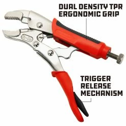 Powerbuilt 5 Inch Curved Jaw Locking Pliers W/ Inj Hndl - 645014 -Powerbuilt Tools Store Online 645014 04