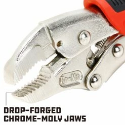 Powerbuilt 5 Inch Curved Jaw Locking Pliers W/ Inj Hndl - 645014 -Powerbuilt Tools Store Online 645014 05