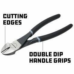 Powerbuilt 8 Inch Pro Tech Diagonal Pliers - 645033 -Powerbuilt Tools Store Online 645033 8in20diagonal 03