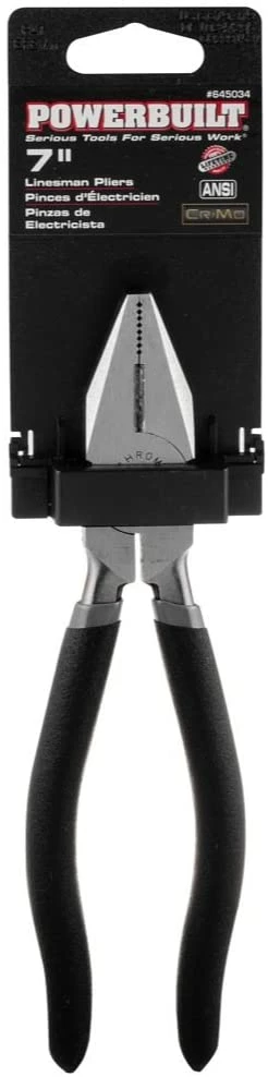 Powerbuilt 7 Inch Pro Tech Linesman Pliers - 645034 5 Powerbuilt 7 Inch Pro Tech Linesman Pliers - 645034 - Image 5