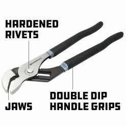 Powerbuilt 9-1/2 Inch Pro Tech Groove Joint Pliers - 645035 -Powerbuilt Tools Store Online 645035 9in20groove20joint 03